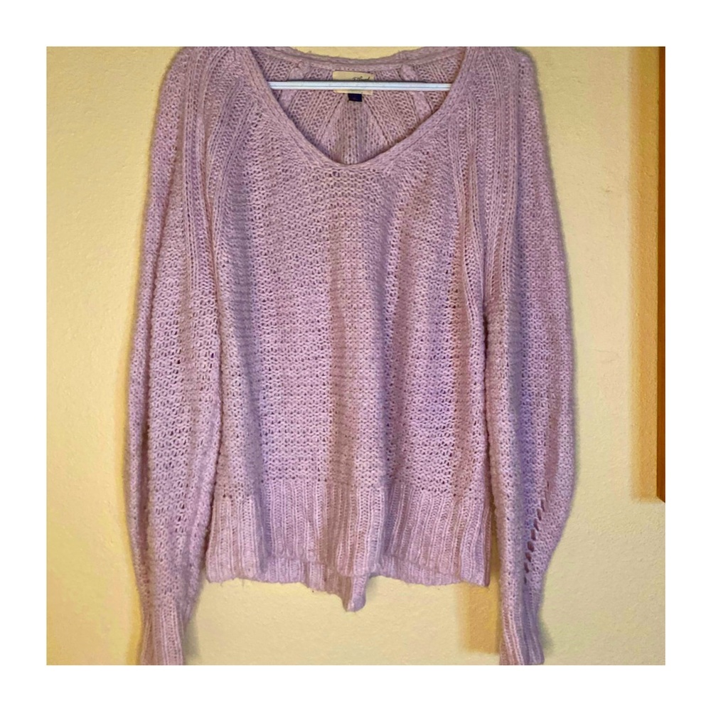 Lavender loose fit loose knit sweater